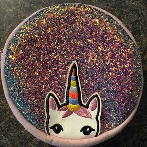 Girls Unicorn Sparkly purse - Old Navy with chain purse strap.